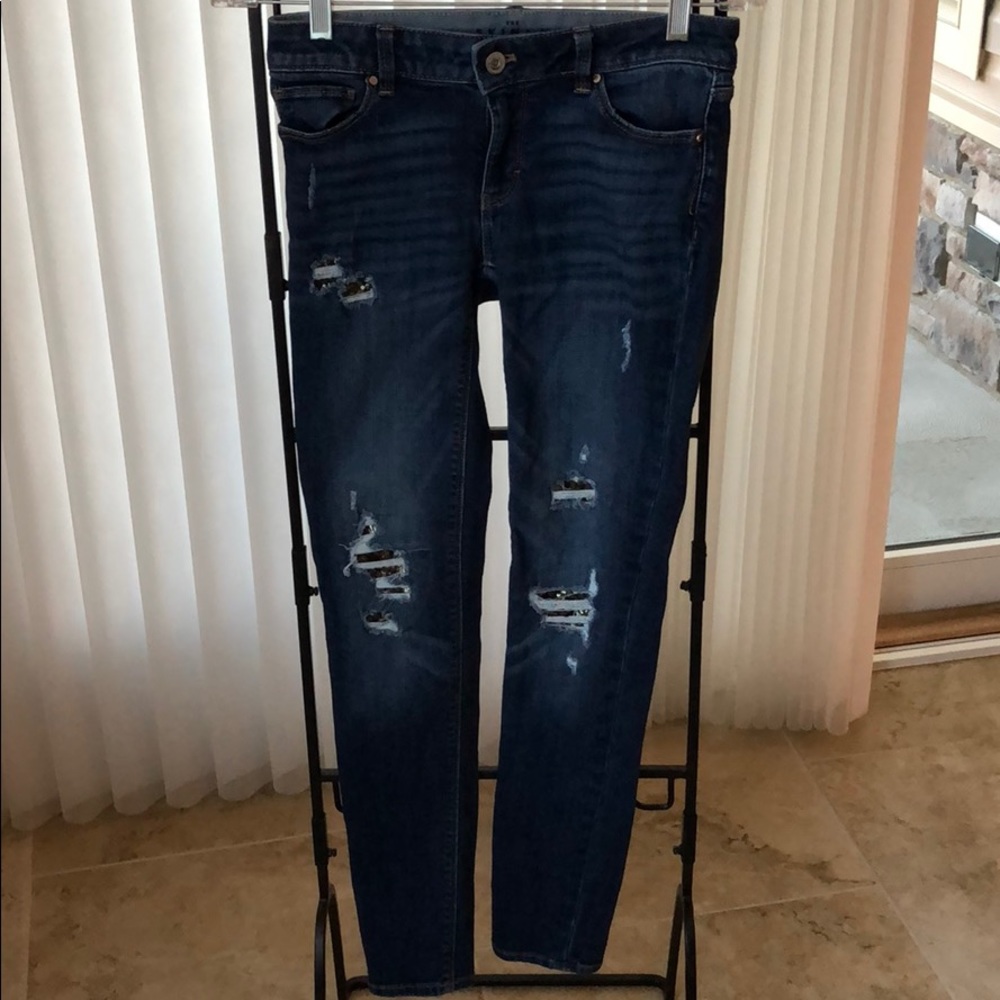 White House Black Market distressed skinny jeans